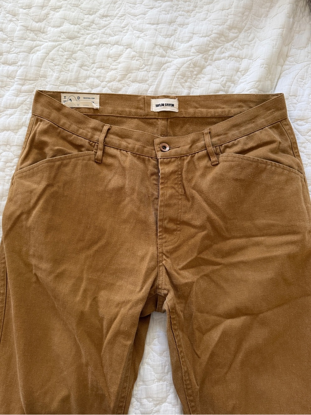 Taylor Stitch Tan Workwear Chinos